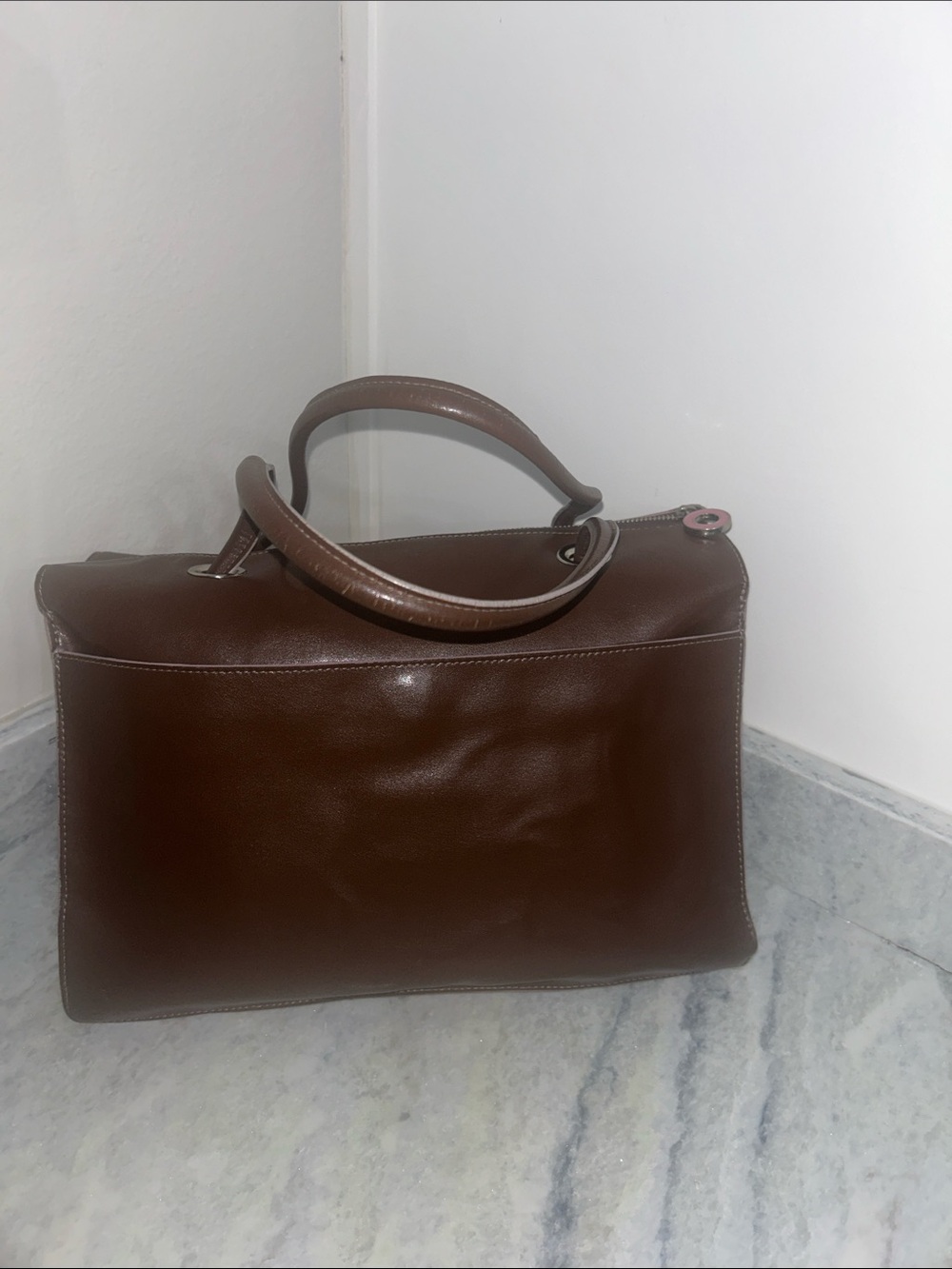 Franklin Covey Vintage Classic Women's Brown Leather Top-Handle Bag